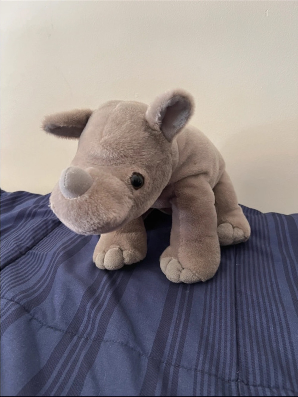Plush Gray Rhino Stuffed Animal - Soft Kids Toy